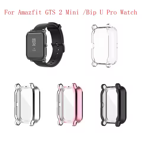 Screen Protector Case For Amazfit GTS 2 Mini /Bip U Pro Watch, Colorful Protector TPU Case Cover For
