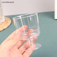 # curcur # 10pcs Mini Disposable Cups Mousse Cup Pudding Cup Jelly Cup Small Wine Glass Aviation Cup