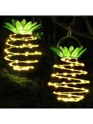 Led太陽能花園燈鳳梨仙女掛燈戶外防水太陽能燈,適用於家居節慶花園甲板裝飾
