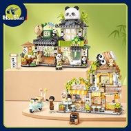Hoo Toc | Bear House Tea Shop Assembly Set - LOZ Mini 3D Puzzle Toy