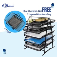 2-5 Layer Desk File Organizer Document Paper Tray Magazine Case Desk Organizer Paper Documents File 