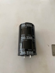 คาปาซิเตอร์ capacitor 3300uF/200V  ขนาด 35x60 mm