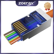 Zoerax RJ45 Cat6 EZ To Crimp Pass Through Connectors - Assorted Colours
