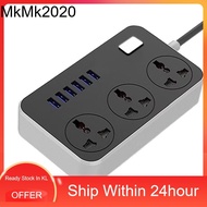 Extension Plug 6 USB Port 3 Universal Power Strip Extension Plug Power Socket Electric Sockets Elekt