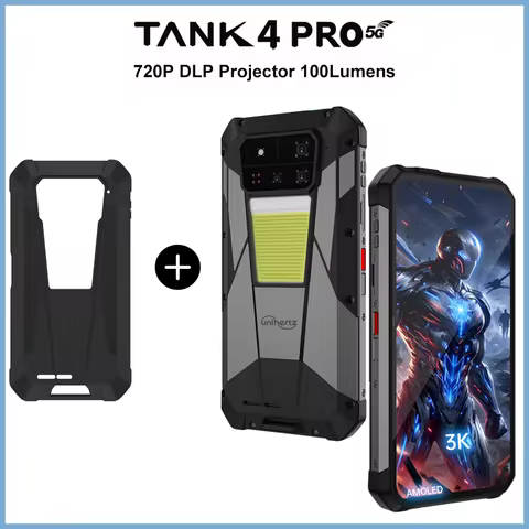 Unihertz by 8849 Tank 4 pr Smartphone 5G with 720P Projector 512GB 1TB Dimensity 8300 CPU 6.73" 3k A