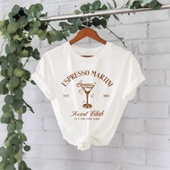 COD - Espresso Martini Round Neck Summer T-Shirt for Women | In Stock