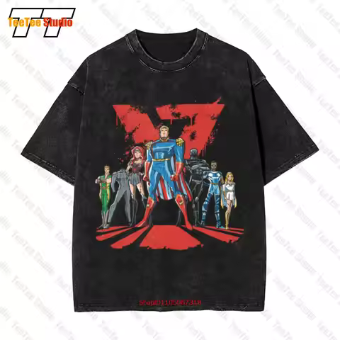 Supes League The Boys Comic Billy Butcher Homelander Queen Maeve Vintage Oversized T-Shirt LD67