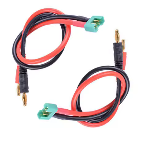 2pcs MPX Male to 4mm Banana Plug Connector 14awg 30cm 11.8inch Charging Cable Wire for RC Battery Ch