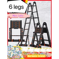 Foldable Large Board Ladder 3/4/5 Step Ladder Step Two-Sided Multipurpose Aluminium Extension 3.2M 5M 6.4M Multipurpose