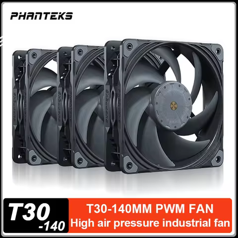 Phanteks T30 140mm 14cm High Performance PWM Fan Magnetic Levitation Bearing PC Case Water Cooling R