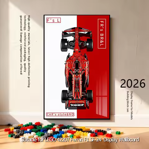 2026 NEW Display Wallboard suitable for LEGO 42207 Ferrari F1 SF-24 building block car model Wall Mo
