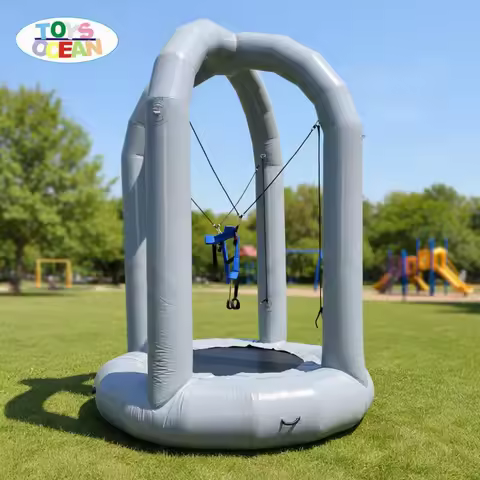 TOYS-OCEAN Outdoor Single Person Inflatable Trampoline Bungee Jumping Playground Sport Game Equipmen