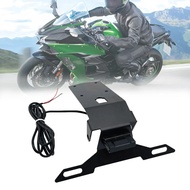 Motorcycle License Plate Bracket Taillight Number Plate Frame Holder Light Mount For Kawasaki H2 SX 