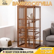 Cat Villa Cat Cage Sangkar Kucing Bamboo Cat House Panoramic Cat Villa kucing besar 猫屋 猫别墅