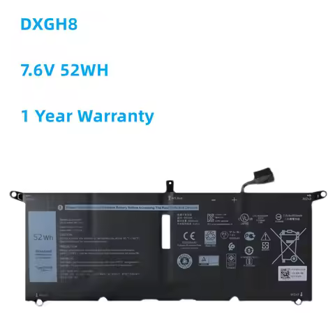 7.6V 52WH DXGH8 Laptop Battery For Dell XPS 13 9380 9370 7390 For DELL Inspiron 7390 2-in-1 7490 G8V
