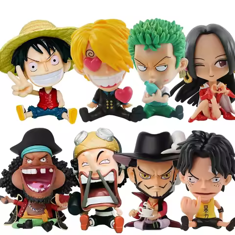 One Piece Anime Sitting Handsome Luffy Handsome PVC Model Blind Box Jobasolon Handsome Decoration An