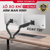 2-Arm Monitor Arm – Load capacity 12kg | Suitable for 17-34 inch monitors, easy to install,