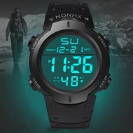 BlessU Men Watch Waterproof Silicone LED Digital Stopwatch Date Rubber Sport Wrist Watches