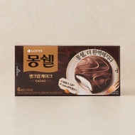 ขนมเกาหลี ช็อคโกพายเกาหลี โกโก้เข้มข้น Lotte Mon Cher Cream Cake Cacao 204g 몽쉘 카카오케이크