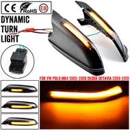 LED Dynamic Turn Signal Flashing Light For Volkswagen VW Polo mk4 FL Vento Side Rear-View Mirror Ind