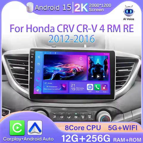 Android Auto No 2din For Honda CRV CR-V 4 RM RE 2012 2013 2014 2015 2016 GPS DVD 4G Wifi Bluetooth C