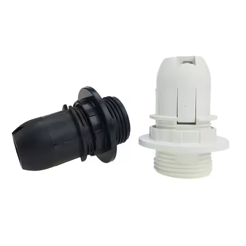 1pcs White Black 2A Half Tooth Screw E14 Lamp Holder Energy Save Chandelier Led Bulb Head Socket Fit