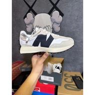 Pure Original New Balance 327 Gray White Black Breathable Oxford Fabric Suede Stitching Low-Top Retr