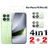 4in1 Screen Protector for Poco F9 Pro 5G F9Pro Clear Tempered Glass Film Soft Fibre Glass Camera Len