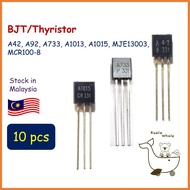 10Pcs Transistor 13003 A42 MPSA42 A92 MPSA92 A733 A1015 A1013 A1020 SA1013Y MJE13003 E13003 MCR100-8