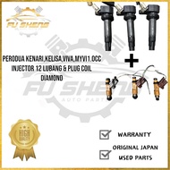 Perodua Kenari,Kelisa,Viva,Myvi1.0cc Injector 12 Lubang & Plug Coil Diamond