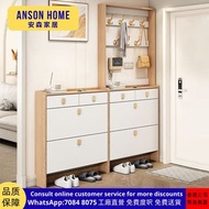 實木翻斗鞋櫃 超薄鞋櫃 Shoe Cabinet 免費送貨 大容量門廳櫃 儲物櫃 鞋架 斗櫃 鞋櫃 Shoe Rack 衣帽架 置物架 櫃子 衣櫥 組合櫃 T259765