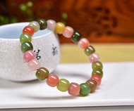 純天然極品鹽源瑪瑙老型珠單圈手鏈 珠經9mm 誰戴誰美