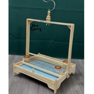 CEILING CAGES FOR LANDSCAPE BIRD - MANY SIZES - Pine wood frame, bamboo slats