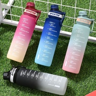 1L Large Capacity Water Bottle Reminder Water Bottle with Scale Sports Bottle Plastic Bottle 1Liter 