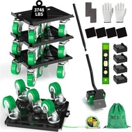 Heavy Duty Furniture Dolly 360° Rotating 5 Wheels, Alloy Steel Furniture Movers Up to 3000 Lbs/1360 