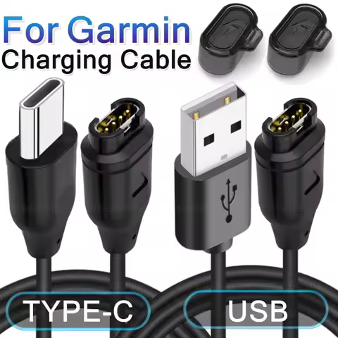 For Garmin Watch Fenix 8 7 6 Fast Charging Cable Dust Plug USB Type C Charging Line Portable Charge 