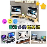 實用可伸縮電腦顯示器/雙屏增高架-可放notedbook/電視/顯示器-簡易辦公桌上筆記本收納整理支架(T4611)