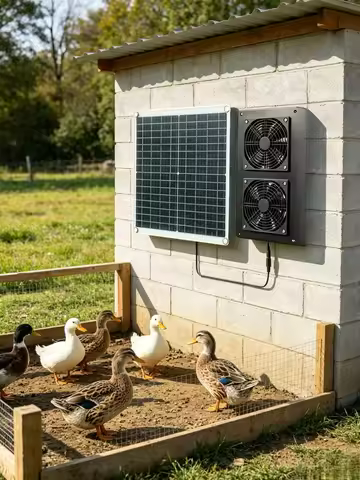 20W Solar Powered Dual Exhaust Vent Fan IP65 Waterproof Monocrystalline Panel Cool System for Outdoo