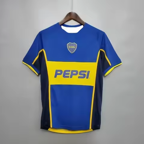 New 2025 T-Shirt 3d Cool Print Retro 2002 Boca Juniors Home Jerseys Juniors Home No.10 Jersey Quick-