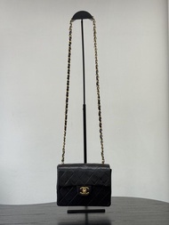 90%New二手Chanel mini square flap chain shoulder bag 中古vintage香奈兒mini cf鏈條單肩袋