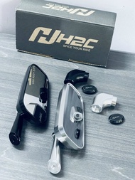 Kính H2C Vuông chân Ngắn gắn xe máy hàng chính hãng