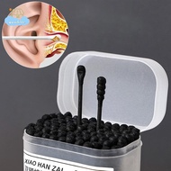 [LI] 100Pcs/Box 2-in-1 Ear Digging Spoon Double Ended Cotton Sti Spiral Ear Cleaner Disposable Clean