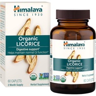 Himalaya Organic Licorice, 60 Day Supply - Digestive Health Supplement for Upset Stomach Relief and 