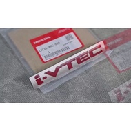 MERAH Red Emblem I-VTEC IVTEC Red HONDA ORIGINAL JDM JapanOriginal