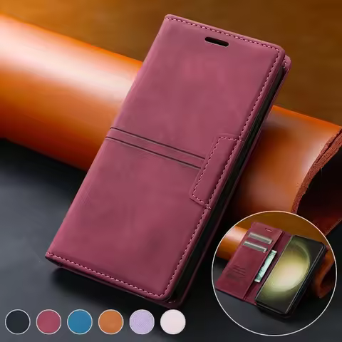 Wallet Skin Feel Magnetic Leather Case For Samsung Galaxy A22 A23 A40 A41 A72 A73 A6 Plus 2018 J8 J6