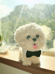 永生花禮-永生繡球馬爾濟斯 可愛小狗