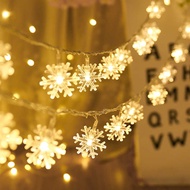 LED Creative Snowflake Light String Christmas Tree Decorative Light Flash Battery Box USB Christmas Decorative Light String