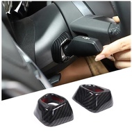For BMW X1 iX1 U11 2023-2024 ABS Carbon Fiber Car Steering Wheel Turn Signal Wiper Lever Cover Trim 