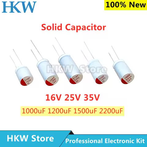 10pcs New DIP Polymer Solid Electrolytic Capacitor Super Low ESR 16V 25V 35V 680UF 1000UF 1200UF 150