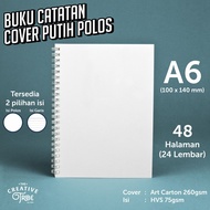 A6 Spiral Plain Cover Notebook - 48 Pages HVS Notebook